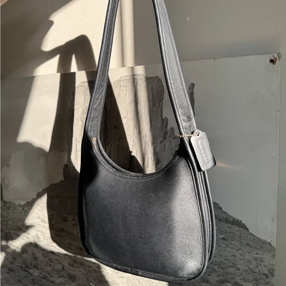 Coach | Bags | Coach Mini Ergo Black Leather Shoulder Bag